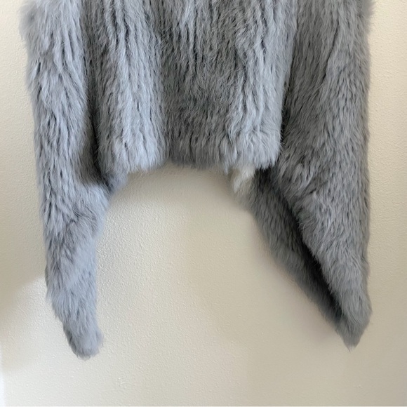 Italian Rabbit Fur Dip-Dye Sleeveless Vest S/M - Picture 8 of 8